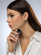 Emily Westwood Acél karika fülbevaló 2 az 1-ben cirkónium kövekkel Arielle EWE23123S
