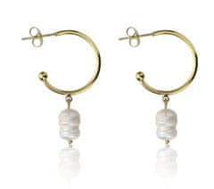 Emily Westwood Aranyozott karika fülbevaló gyöngyökkel Noa EWE23099G