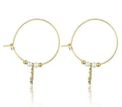 Emily Westwood Aranyozott karika fülbevaló gyöngyökkel Ruth EWE23064G