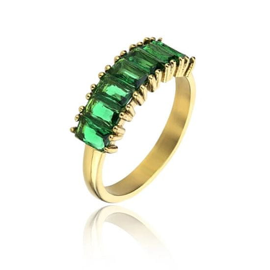 Marc Malone Csillogó aranyozott gyűrű cirkónium kövekkel Leila Green Ring MCR23062G