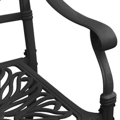 2 db fekete öntött alumínium kerti szék