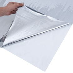 Greatstore ezüst PVC tükröző statikus napsugárzás elleni fólia 45 x 500 cm