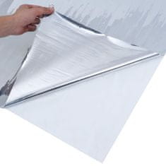 Greatstore ezüst PVC tükröző statikus napsugárzás elleni fólia 90 x2000 cm