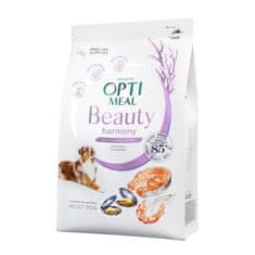 OptiMeal  Beauty Harmony teljes értékű szárazeledel felnőtt kutyáknak minden fajta számára - Enyhe nyugtató hatású 1,5 kg