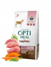 OptiMeal GRAIN FREE gabonamentes teljes értékű szárazeledel minden fajtájú felnőtt kutyának - pulykával és zöldségekkel 1,5 kg