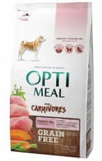 OptiMeal GRAIN FREE gabonamentes teljes értékű szárazeledel minden fajtájú felnőtt kutyának - pulykával és zöldségekkel 1,5 kg