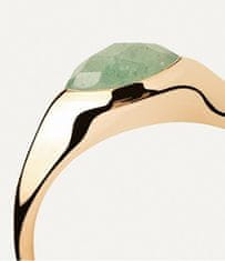 PDPAOLA Aranyozott gyűrű Green Aventurine Nomad Vanilla AN01-A47 (Kerület 54 mm)