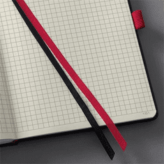 Sigel Conceptum Red Edition 194 lapos A5 négyzetrácsos jegyzetfüzet - Fekete-piros (CO662)