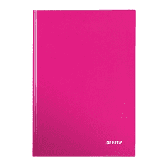 LEITZ Wow 80 lapos A4 kockás beírókönyv lakkfényű - Rózsaszín (46261023)