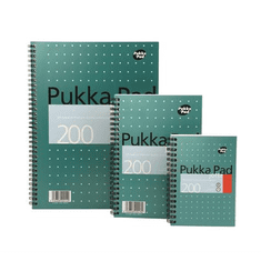 Pukka Pad Metallic Jotta 100 lapos A4+ Négyzetrácsos spirálfüzet (JM018-SQUARED)