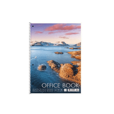 SHKOLYARYK Office book 80 lapos A4+ vonalas spirálfüzet tájképes (ár/db) (A4-CC-080-6502L)