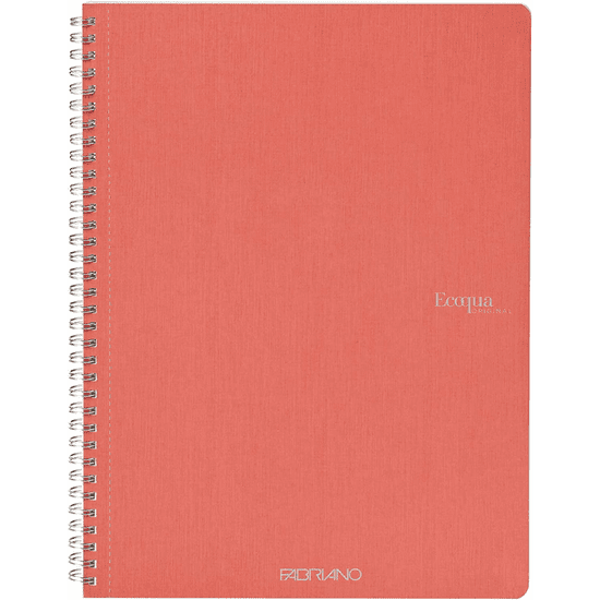 Fabriano Ecoqua 70 lapos A4 sima spirálfüzet - Korall (19290005)