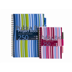 Pukka Pad Stripe project book 125 lapos A5 vonalas spirálfüzet (A15555021/PROBA5-LINED)