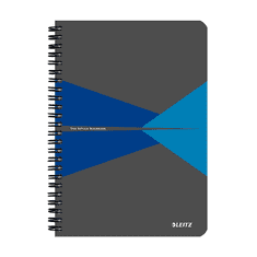 LEITZ Office 90 lapos A5 vonalas spirálfüzet - Szürke -kék (44590035)