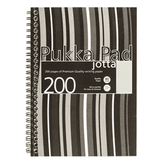 Pukka Pad Stripe Jotta 100 lapos A5 vonalas spirálfüzet - Fekete (JP021A5BLACK-LINED)