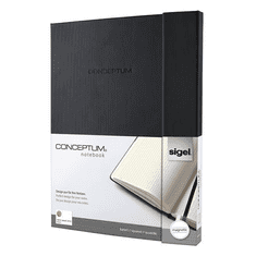 Sigel Conceptum Softwave kockás exkluzív A4+ Jegyzetfüzet Fekete (CO141)