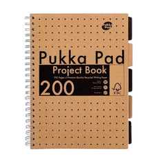 Pukka Pad Kraft Project Book 100 lapos A4 vonalas spirálfüzet (9566-KRA)