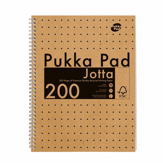 Pukka Pad Jotta Kraft 400 lapos A4 vonalas spirálfüzet (9565-KRA)