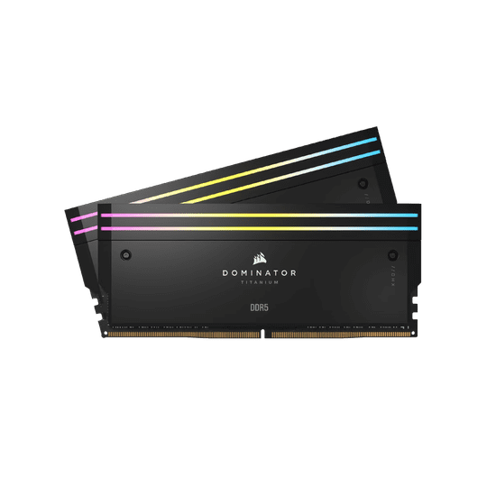 Corsair 96GB / 6400 Dominator Titanium RGB (Intel XMP) DDR5 RAM KIT (2x48GB) (CMP96GX5M2B6400C32)