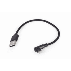 CABLEXPERT CC-USB2-AMLML-0.2M USB-A apa - Lightning apa 2.0 Adat és töltőkábel - Fekete (0.2m) (CC-USB2-AMLML-0.2M)