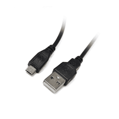 Iris CX-103 USB-A apa - Micro USB-B apa 2.0 Adat és töltőkábel - 0.5m (Fekete) (CX-103)