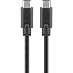Goobay 66508 USB-C apa - USB-C apa 3.2 Adat és töltőkábel - Fekete (2m) (66508)