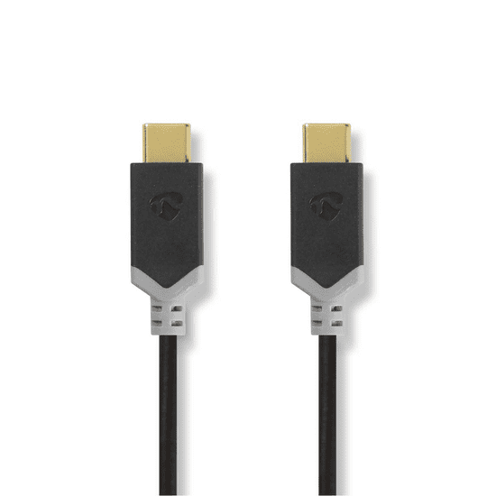 Nedis CCBW64700AT10 USB Type-C apa - USB Type-C apa 3.2 Adat és töltő kábel - Fekete (1m) (CCBW64700AT10)