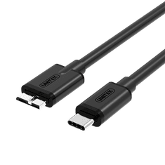 Unitek Y-C475BK USB 3.1 típus-C apa - micro USB 3.0 apa Kábel - Fekete (Y-C475BK)
