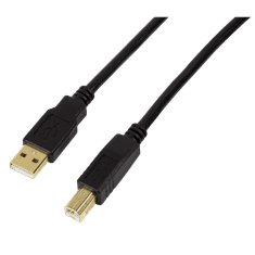 LogiLink UA0265 USB 2.0 A apa - B apa Active átjátszó kábel 15 m - Fekete (UA0265)