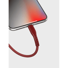 UNIQ Flex USB-C apa 2.0 - Lightning apa Adat és töltőkábel - Piros (1.2m) (UNIQ-FLEX(CTMFI)-RED)