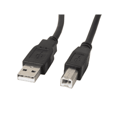 Lanberg CA-USBA-11CC-0050-BK USB 2.0 A-B kábel 5m Fekete (CA-USBA-11CC-0050-BK)