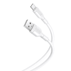 XO NB212 USB-A apa - USB-C apa Adat és töltő kábel - Fehér (1m)