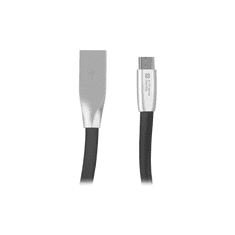 Natec NKA-1203 Extreme Media USB-A apa - MicroUSB apa Adat- és töltőkábel 1m - Fekete (NKA-1203)