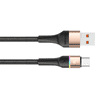 SJ536 USB-A apa - USB-C apa 3.0 Adat és töltő kábel - Arany (1.2m) (SJ536USB02 ARANY)