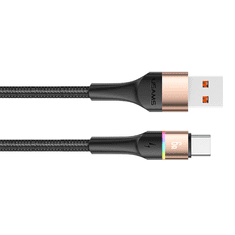 USAMS SJ536 USB-A apa - USB-C apa 3.0 Adat és töltő kábel - Arany (1.2m) (SJ536USB02 ARANY)