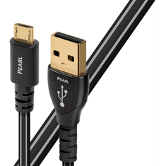 Pearl USBPEA01.5MI USB-A apa - Micro USB-B apa 2.0 Adat és töltőkábel - Fekete (1.5m) (USBPEA01.5MI)