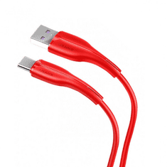 USAMS U38 USB-A apa - USB-C apa 2.0 Adat és töltőkábel - Piros (1m) (SUNS0039-R)