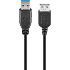 Goobay 93998 USB-A apa - USB-A anya 3.0 Hosszabbító kábel - Fekete (1.8m) (93998)