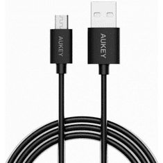 Aukey CB-D12 OEM USB-A apa - Micro USB-B apa 2.0 Adat és töltőkábel - Fekete (1.2m) (CB-D12 OEM)