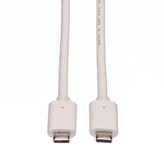 ROLINE 11.99.9015 USB 3.1 C apa - C apa töltőkábel 0.5m Fehér (11.99.9015)