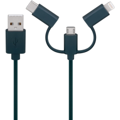 Goobay 60339 USB-A - USB-C / Micro-USB / Lightning adat és töltőkábel 0.9m (60339)
