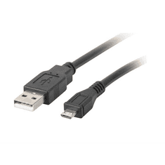 Lanberg USB 2.0 - Micro USB Adatkábel 1.8m - Fekete (CA-USBM-10CC-0018-BK)