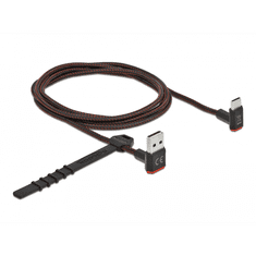 DELOCK 85277 USB-A apa - USB-C apa 2.0 Adat és töltő kábel - Fekete (1.5m) (85277)