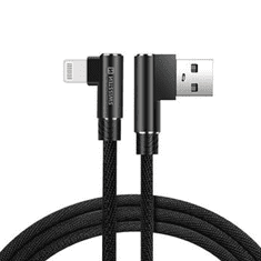 SWISSTEN Arcade USB-A apa - Lightning apa 2.0 Adat és töltő kábel - Fekete (1.2m) (71527700)