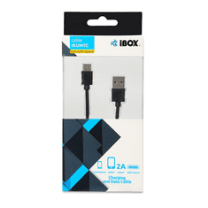 iBOX IKUMTC USB 2.0 Type-C adat- és töltőkábel 1m - Fekete (IKUMTC)