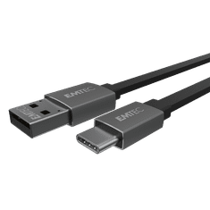 Emtec USB-A apa - USB-C apa töltőkábel 1.2m - Fekete (T700TCU3)