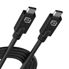 Akasa AK-CBUB67-10BK USB-C apa - USB-C apa 3.0 Adat és töltő kábel - Fekete (1m) (AK-CBUB67-10BK)