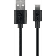 Goobay 38675 USB apa - USB-C apa Adat és töltőkábel (0.1m) (38675)