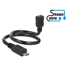 Delock 83924 ShapeCable USB 2.0 Micro-B apa - USB 2.0 Micro-B anya OTG Kábel 0.35 m