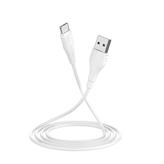 Borofone USB apa - USB-C apa Adat- és töltőkábel 3m - Fehér (BX18TYPEC)